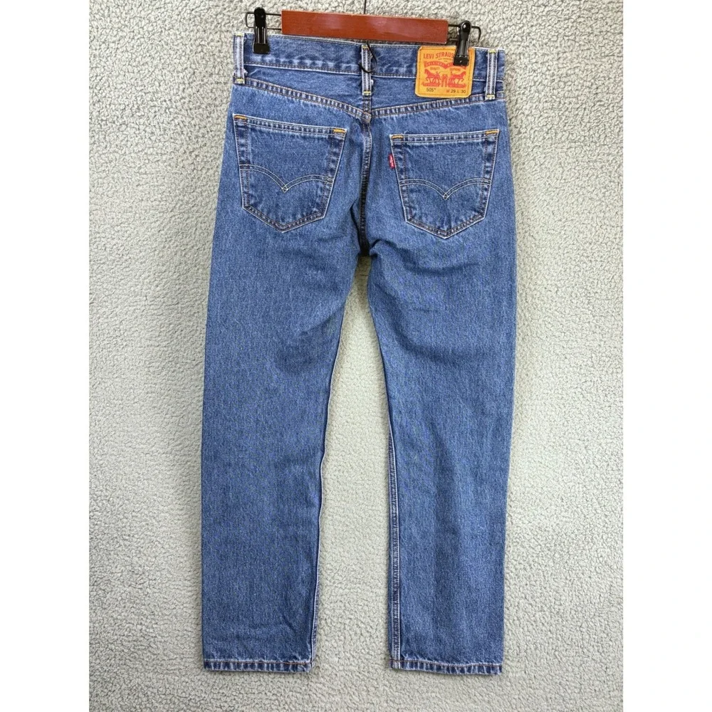 Levis 505 Regular Fit Straight Leg Denim Jeans Mens 29x30 Blue Classic Western